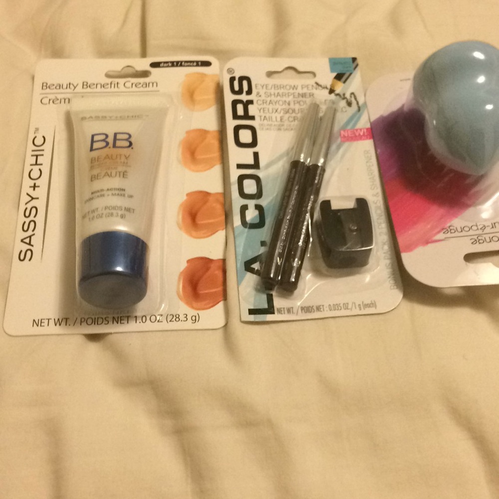 Beauty cream , Eye brow & sharpener , sponge
